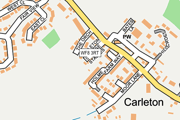 WF8 3RT map - OS OpenMap – Local (Ordnance Survey)