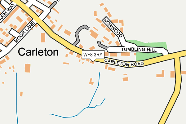 WF8 3RY map - OS OpenMap – Local (Ordnance Survey)