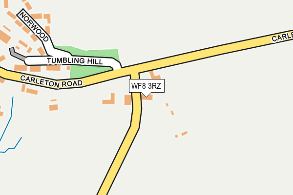 WF8 3RZ map - OS OpenMap – Local (Ordnance Survey)