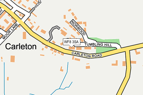 WF8 3SA map - OS OpenMap – Local (Ordnance Survey)