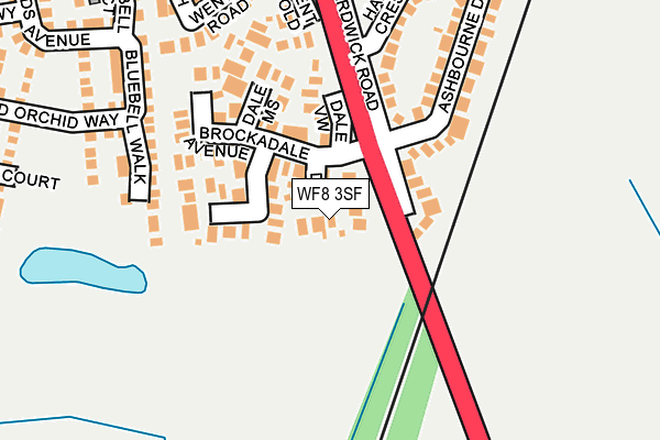 WF8 3SF map - OS OpenMap – Local (Ordnance Survey)