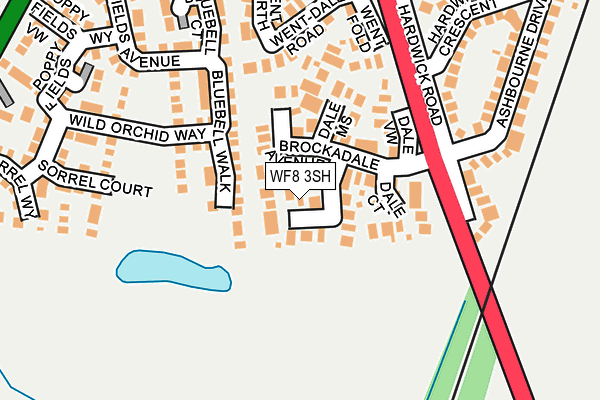 WF8 3SH map - OS OpenMap – Local (Ordnance Survey)