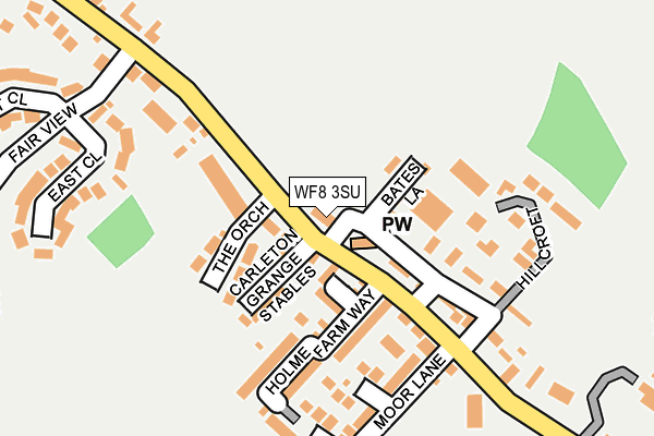 WF8 3SU map - OS OpenMap – Local (Ordnance Survey)