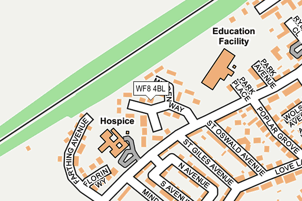 WF8 4BL map - OS OpenMap – Local (Ordnance Survey)