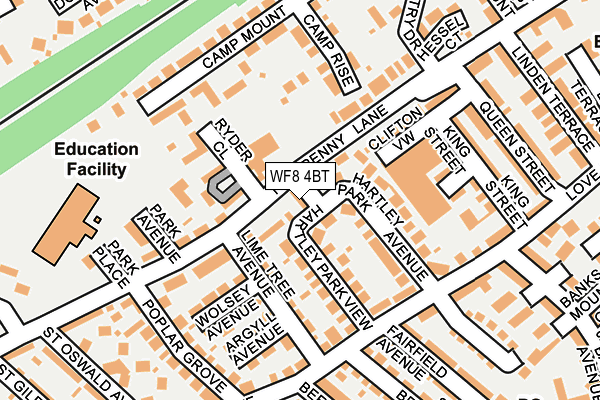 WF8 4BT map - OS OpenMap – Local (Ordnance Survey)