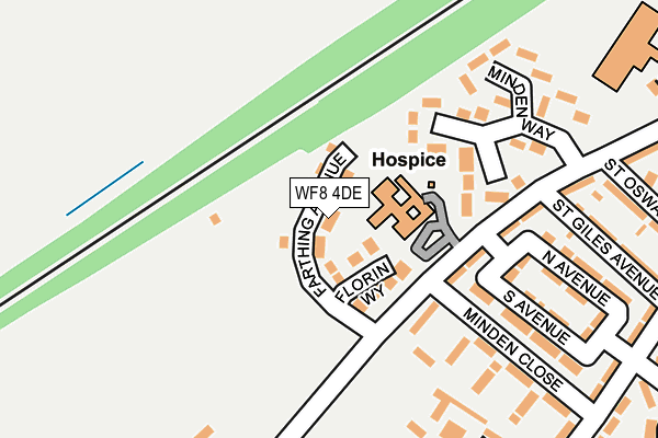 WF8 4DE map - OS OpenMap – Local (Ordnance Survey)