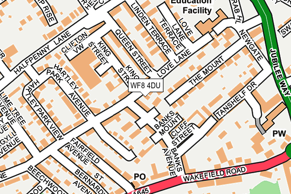 WF8 4DU map - OS OpenMap – Local (Ordnance Survey)