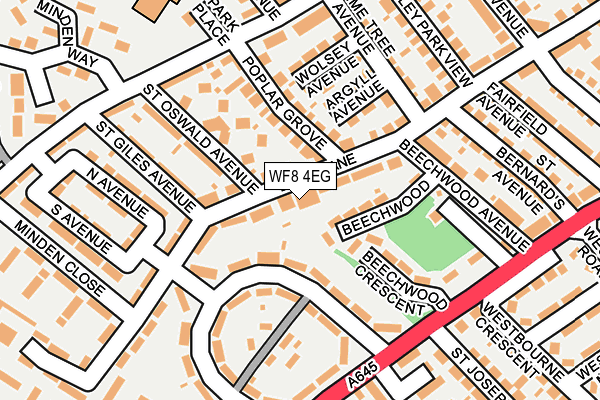 WF8 4EG map - OS OpenMap – Local (Ordnance Survey)