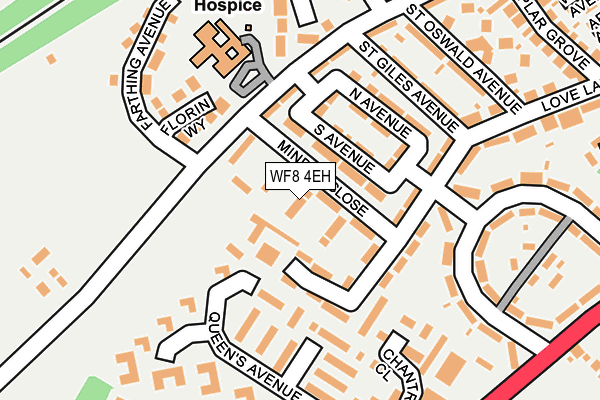 WF8 4EH map - OS OpenMap – Local (Ordnance Survey)