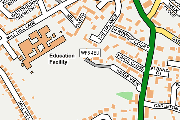 WF8 4EU map - OS OpenMap – Local (Ordnance Survey)
