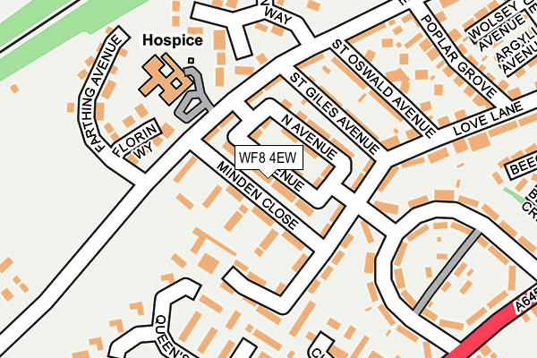 WF8 4EW map - OS OpenMap – Local (Ordnance Survey)