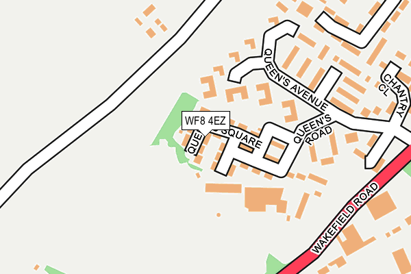 WF8 4EZ map - OS OpenMap – Local (Ordnance Survey)