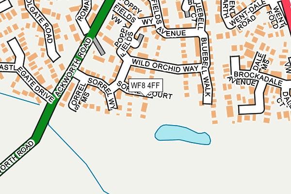 WF8 4FF map - OS OpenMap – Local (Ordnance Survey)