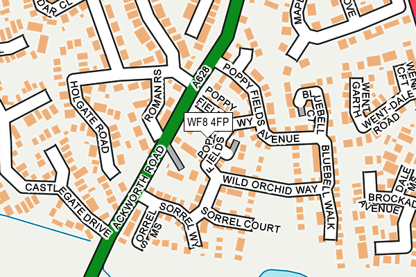 WF8 4FP map - OS OpenMap – Local (Ordnance Survey)