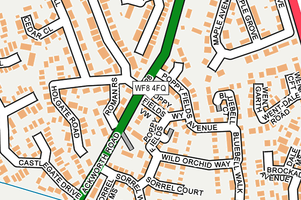 WF8 4FQ map - OS OpenMap – Local (Ordnance Survey)