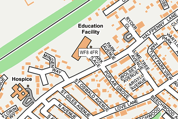 WF8 4FR map - OS OpenMap – Local (Ordnance Survey)