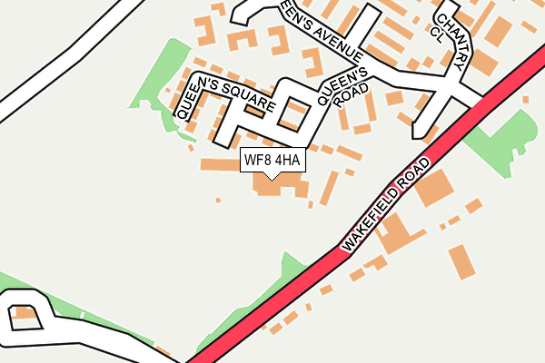 WF8 4HA map - OS OpenMap – Local (Ordnance Survey)