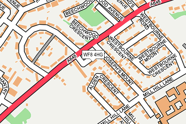 WF8 4HG map - OS OpenMap – Local (Ordnance Survey)