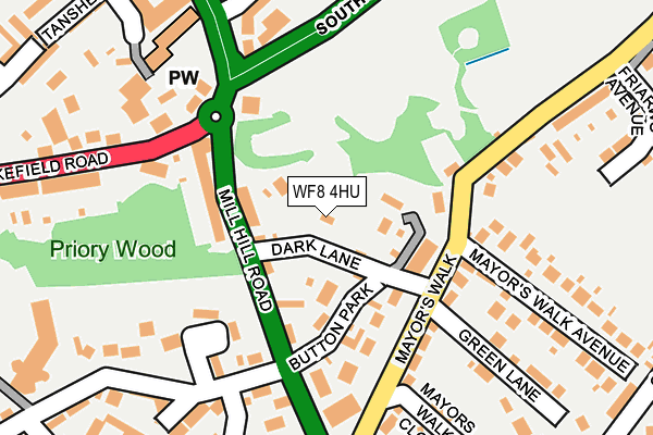 WF8 4HU map - OS OpenMap – Local (Ordnance Survey)