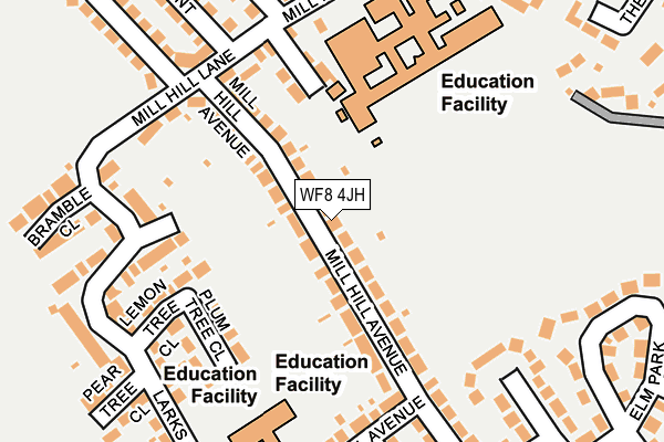 WF8 4JH map - OS OpenMap – Local (Ordnance Survey)