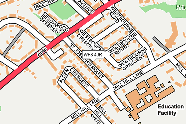 WF8 4JR map - OS OpenMap – Local (Ordnance Survey)