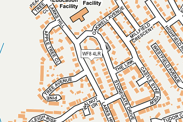 WF8 4LR map - OS OpenMap – Local (Ordnance Survey)