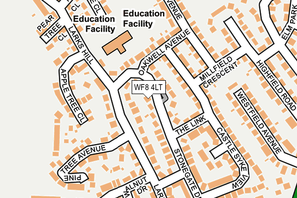 WF8 4LT map - OS OpenMap – Local (Ordnance Survey)