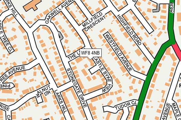 WF8 4NB map - OS OpenMap – Local (Ordnance Survey)