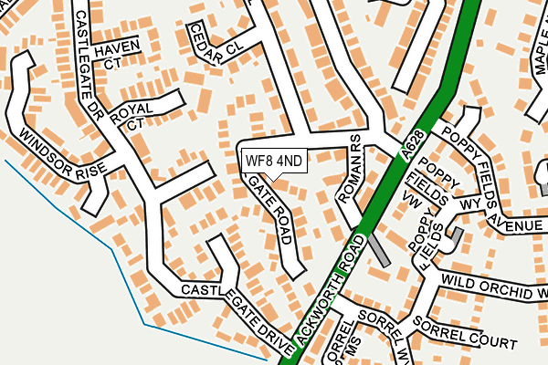 WF8 4ND map - OS OpenMap – Local (Ordnance Survey)