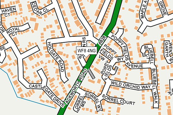 WF8 4NG map - OS OpenMap – Local (Ordnance Survey)