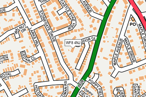 WF8 4NJ map - OS OpenMap – Local (Ordnance Survey)