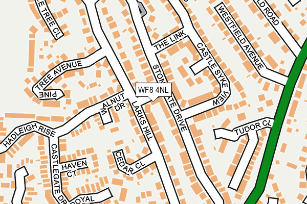 WF8 4NL map - OS OpenMap – Local (Ordnance Survey)
