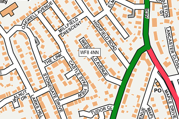 WF8 4NN map - OS OpenMap – Local (Ordnance Survey)
