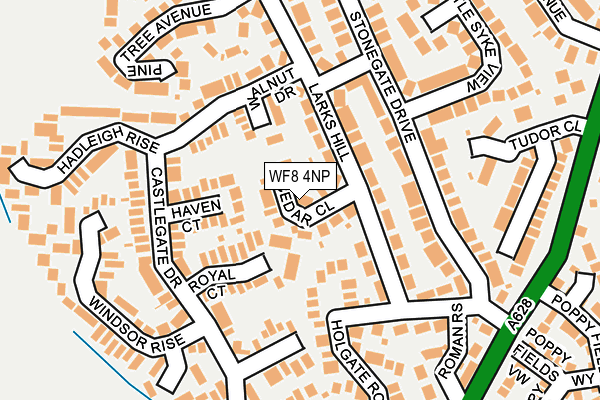 WF8 4NP map - OS OpenMap – Local (Ordnance Survey)