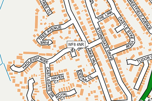 WF8 4NR map - OS OpenMap – Local (Ordnance Survey)