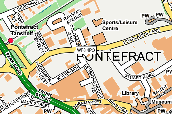 Map of MEDICHEM (PONTEFRACT) LIMITED at local scale