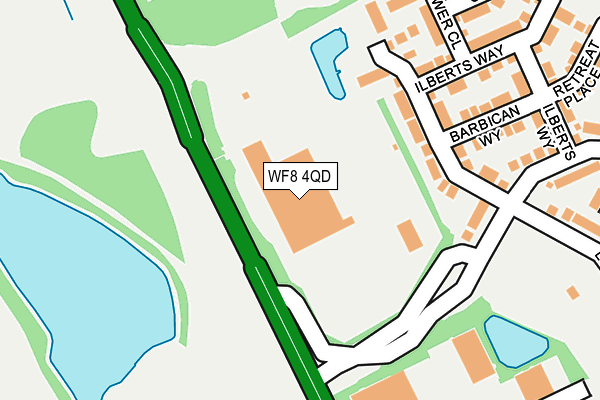 WF8 4QD map - OS OpenMap – Local (Ordnance Survey)