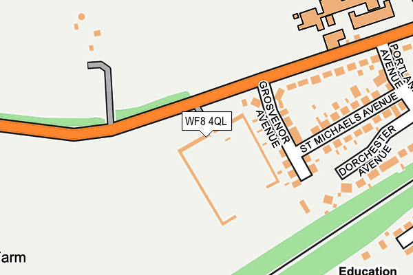 WF8 4QL map - OS OpenMap – Local (Ordnance Survey)