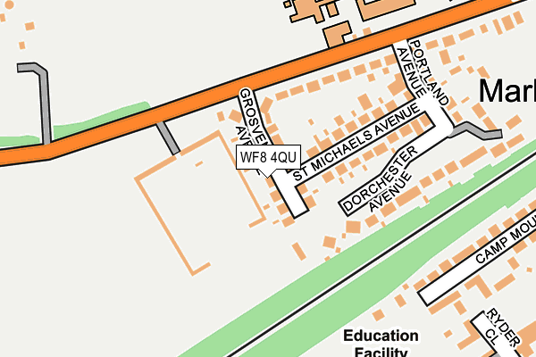 WF8 4QU map - OS OpenMap – Local (Ordnance Survey)