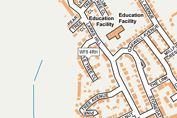 WF8 4RH map - OS OpenMap – Local (Ordnance Survey)