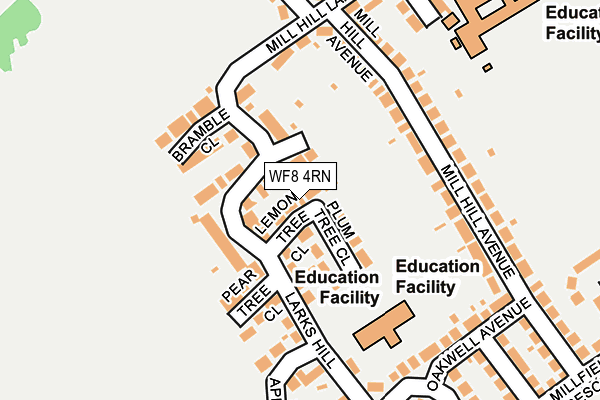 WF8 4RN map - OS OpenMap – Local (Ordnance Survey)