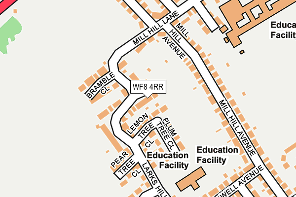 WF8 4RR map - OS OpenMap – Local (Ordnance Survey)