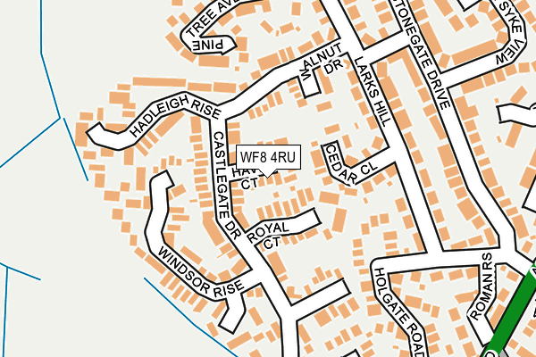 WF8 4RU map - OS OpenMap – Local (Ordnance Survey)