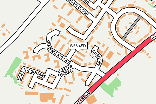 WF8 4SD map - OS OpenMap – Local (Ordnance Survey)