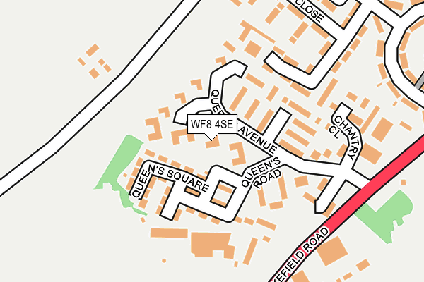 WF8 4SE map - OS OpenMap – Local (Ordnance Survey)