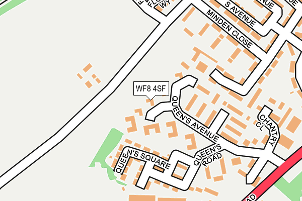 WF8 4SF map - OS OpenMap – Local (Ordnance Survey)