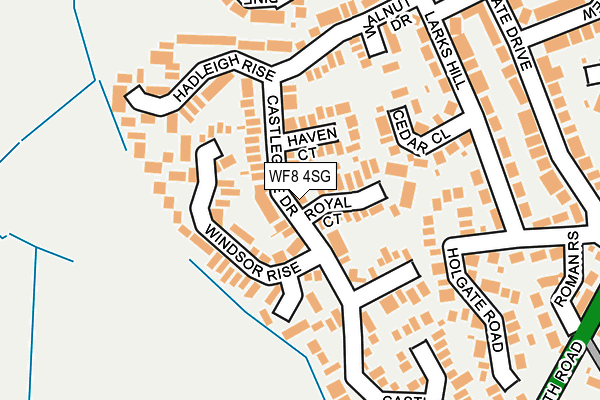 WF8 4SG map - OS OpenMap – Local (Ordnance Survey)