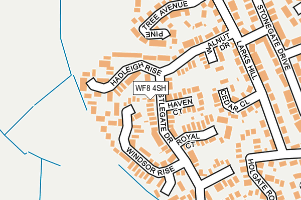 WF8 4SH map - OS OpenMap – Local (Ordnance Survey)