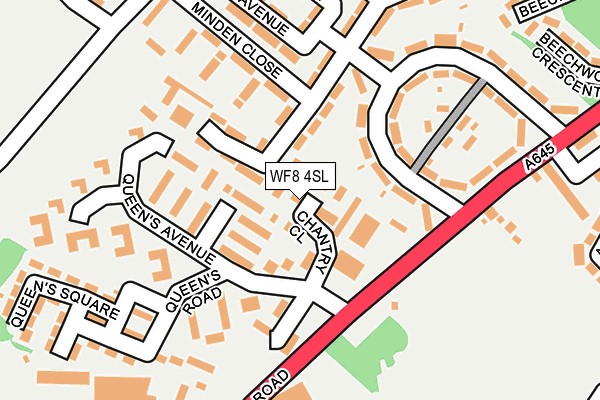 WF8 4SL map - OS OpenMap – Local (Ordnance Survey)