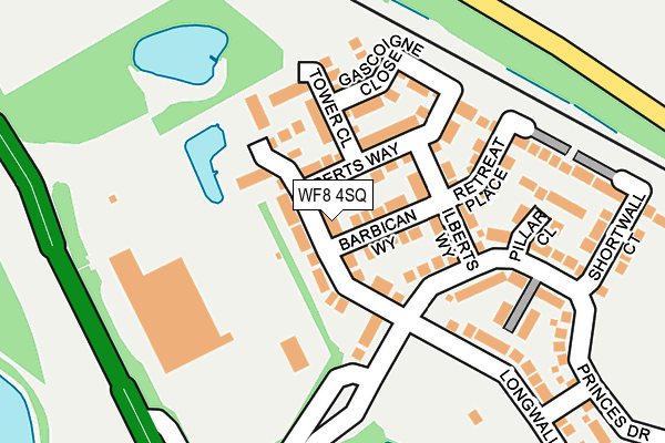 WF8 4SQ map - OS OpenMap – Local (Ordnance Survey)